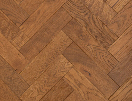 Canopy Burnham Engineered Oak Flooring, Herringbone, Rustic, Golden Brushed & Oiled, 80x10x300mm